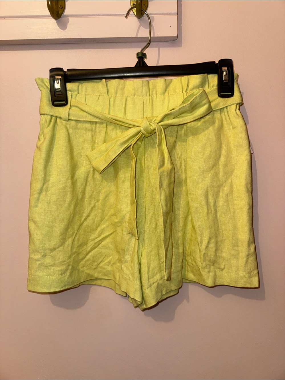Double Zero Lemon Tie-Waist High Waist Shorts